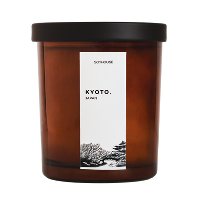 Kyoto Japan Home Candle - Beesoy Scented Candle, Buy Online in Pakistan, Cherry Blossoms, Green Tea, Bamboo, Lotus, Cedarwood, Hinoki