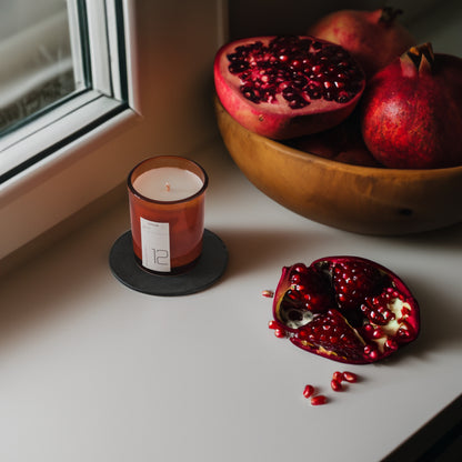 No. 12 Pomegranate Noir Home Candle - Beesoy Scented Candle, Purchase Now in Pakistan, Eco-friendly Soy Candle, Beesoy Candle, Handcrafted