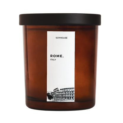 Rome Italy Home Candle - Beesoy Scented Candle, Buy Online in Pakistan, Leather, Bergamot, Iris, Vetiver, Patchouli, Oakmoss